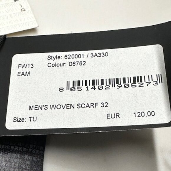 Armani Wool & Silk Italian Scarf NWT! - Picture 4 of 9